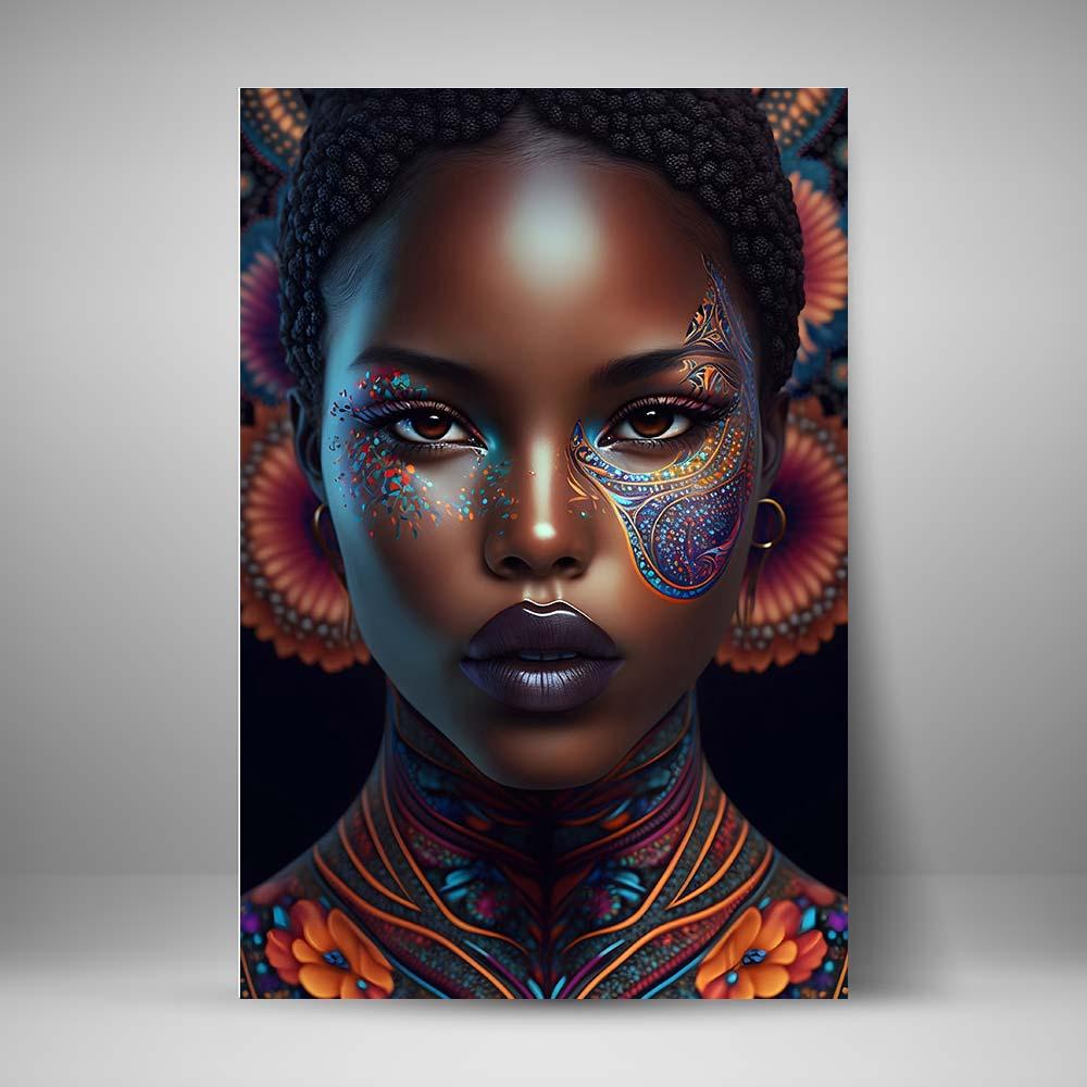 Afro - Maquillaje morado