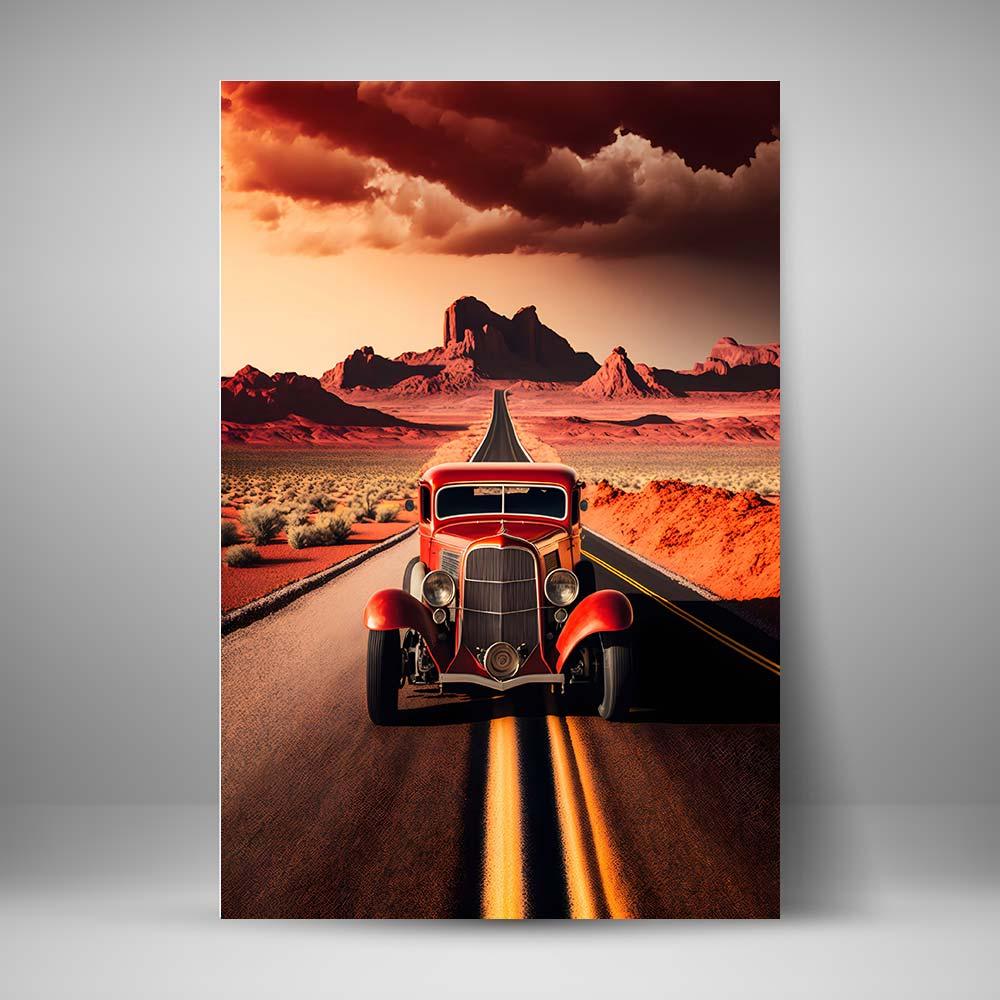 Auto clasico rojo sport rojo