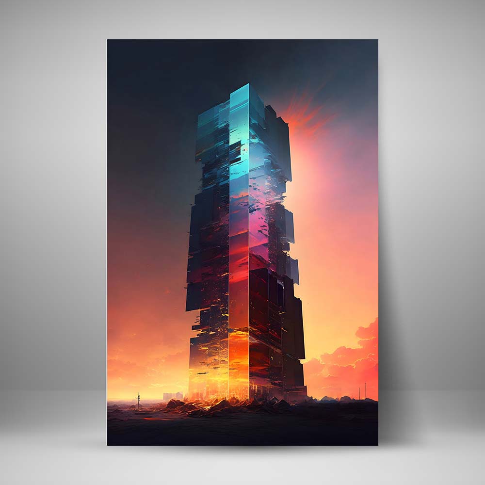 Cyberpunk - Torre multicolor