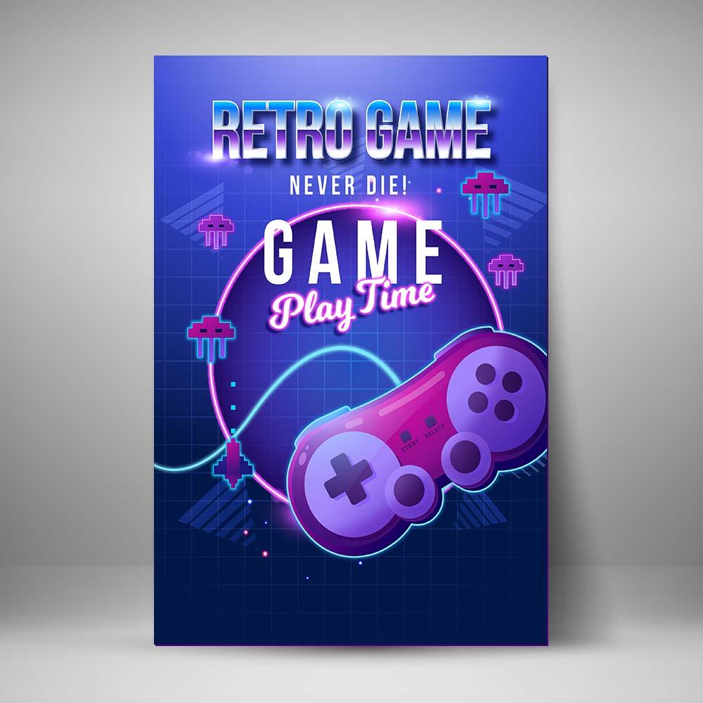 Estilo Gamer - Retro Game Play Time Play Zone