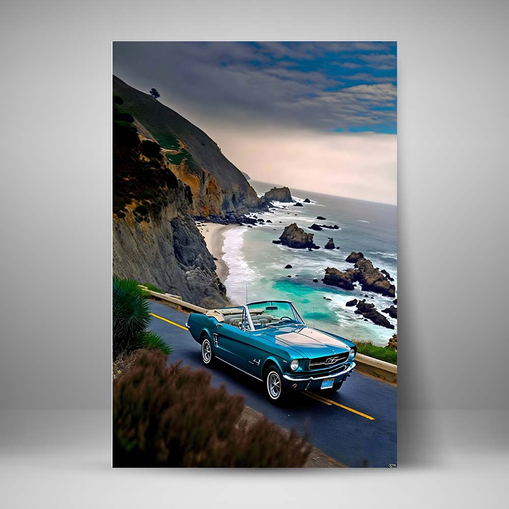 Ford Mustang 1965 en la playa