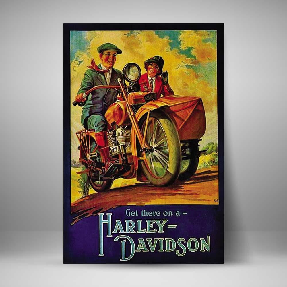 Get there on a Harley Davidson