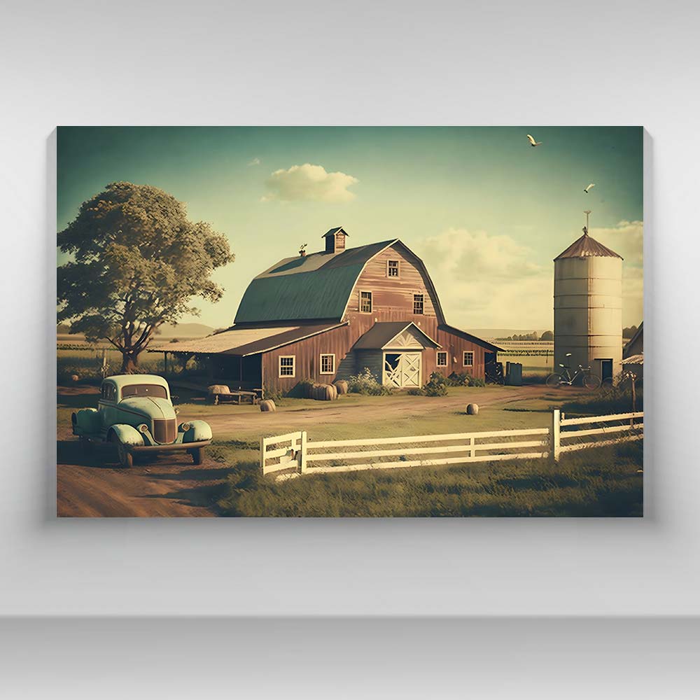 Granja - Molino y vaca