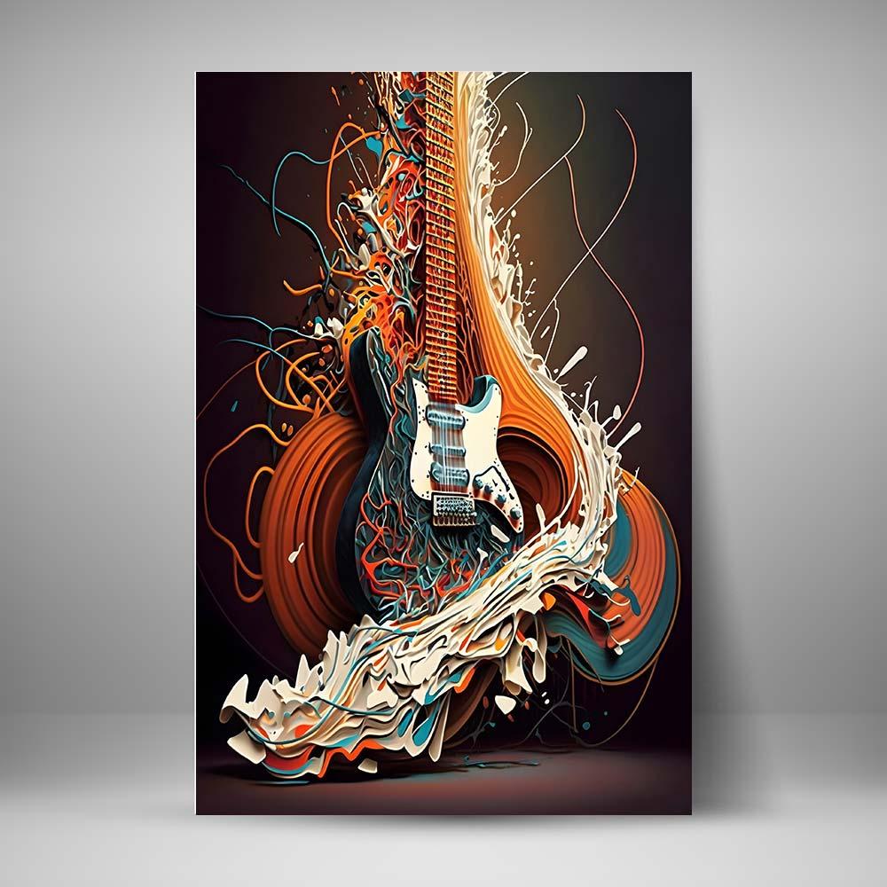Musica - Guitarra azul y blanca