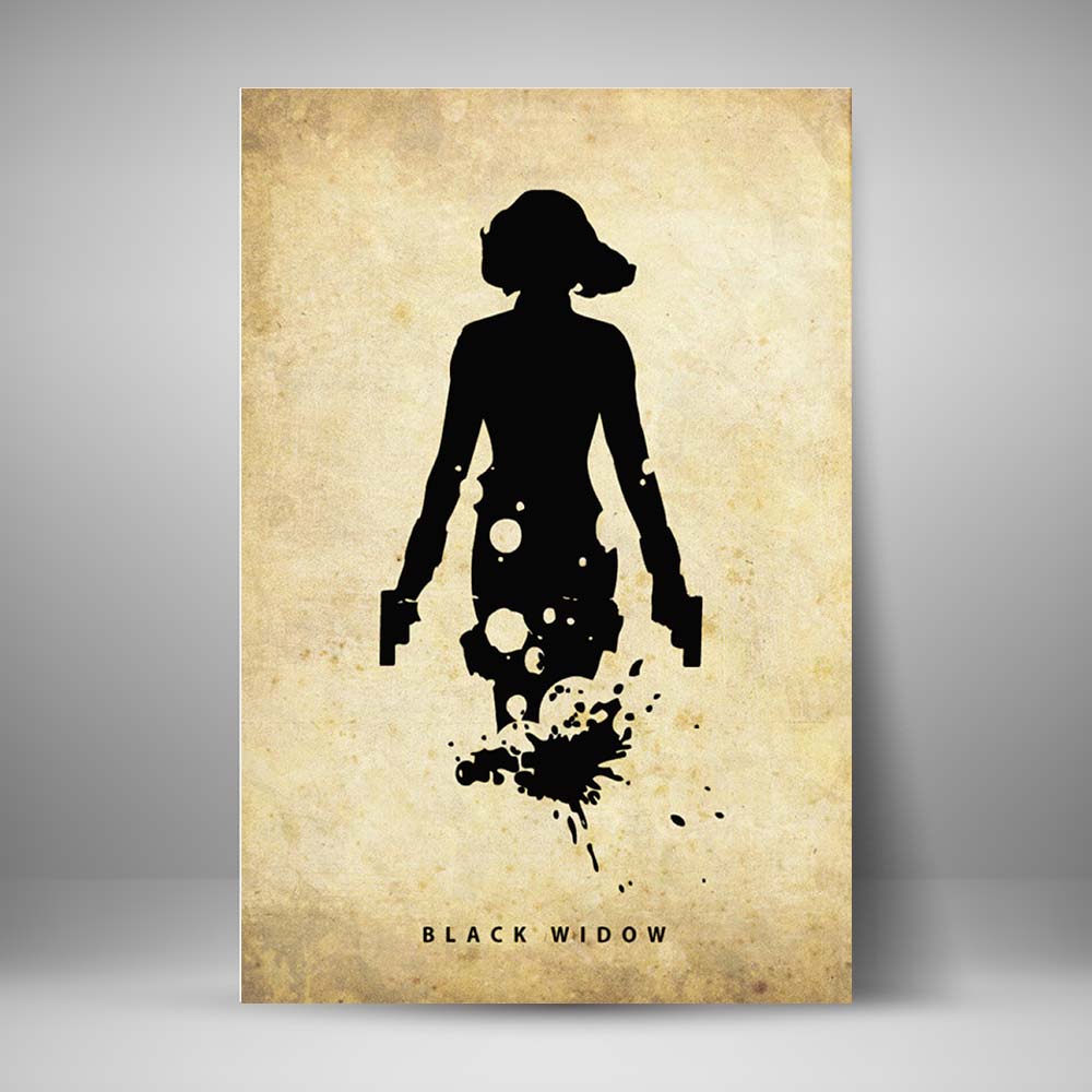 Poster Silueta Black Widow